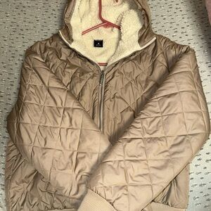 Hollister Cream Fleece-Lined Jacket (Like New)